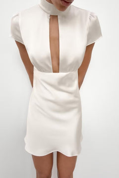 Summer Women Clothing Sexy Silk Satin Texture Dress