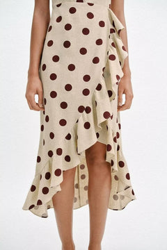 Summer Women Sexy Polka Dot Sleeveless Strap Dress