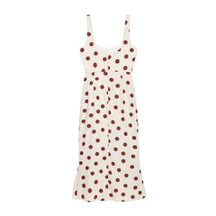Summer Women Sexy Polka Dot Sleeveless Strap Dress