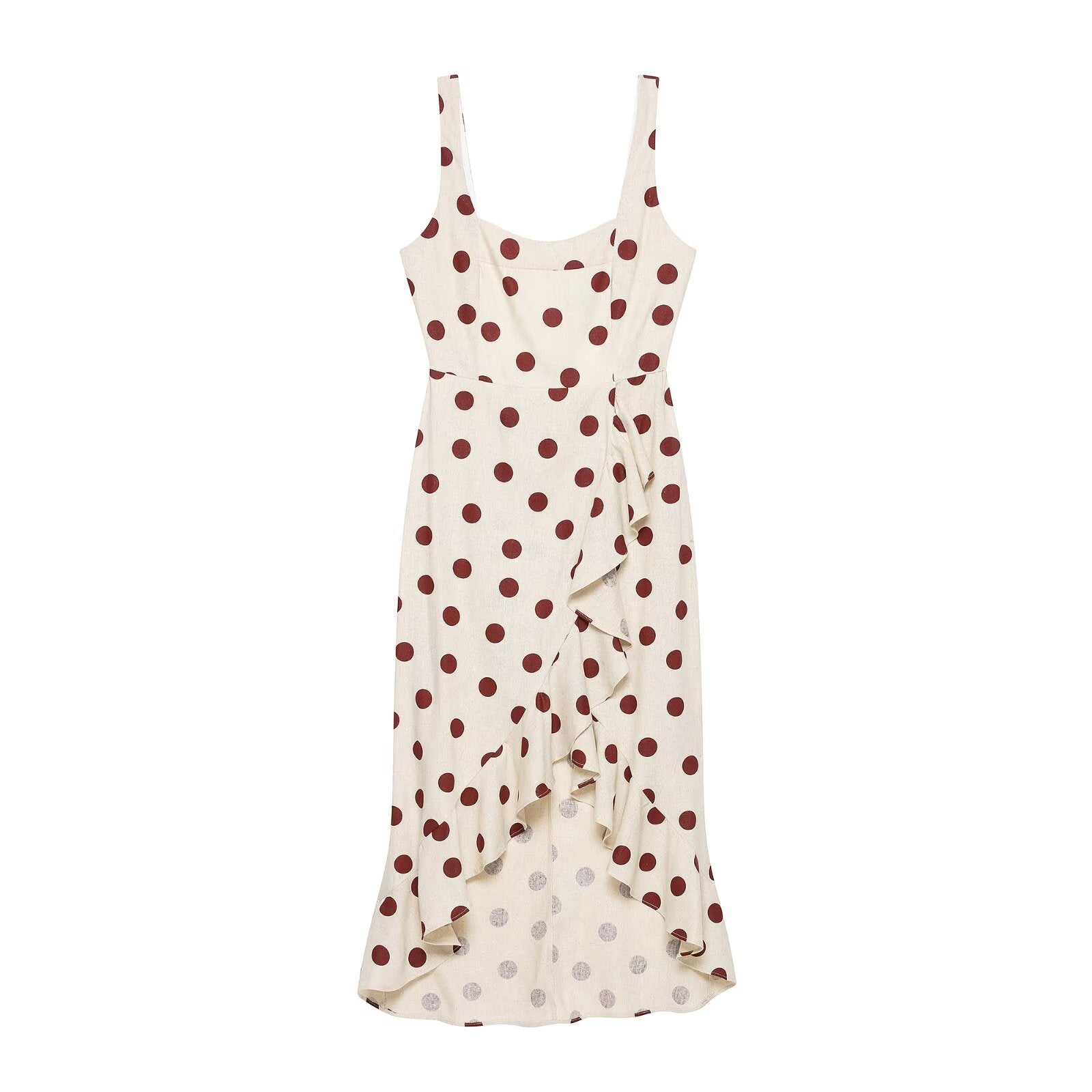 Summer Women Sexy Polka Dot Sleeveless Strap Dress