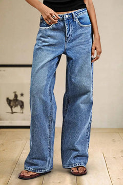 Women Jeans Casual Loose Wide Leg Straight Long Pants Women Clothing