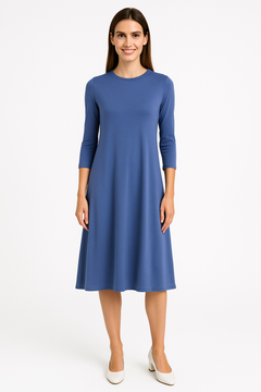 Past The Knee T-Shirt Dress - Comfortable A-Line Silhouette
