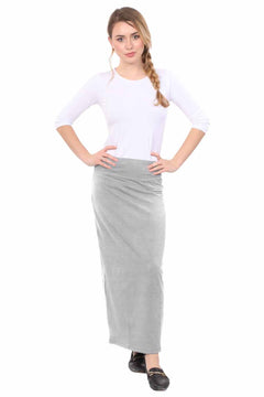 Women's and Plus Size Stretch Maxi Pencil Skirt - Cotton Blend and No Slits