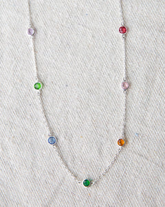 Silver Pop of Color Necklace