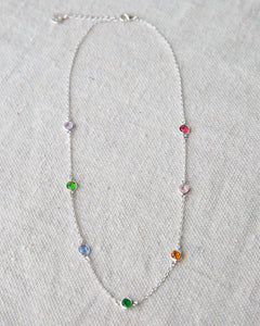 Silver Pop of Color Necklace