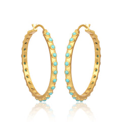 Turquoise Hoop Earrings