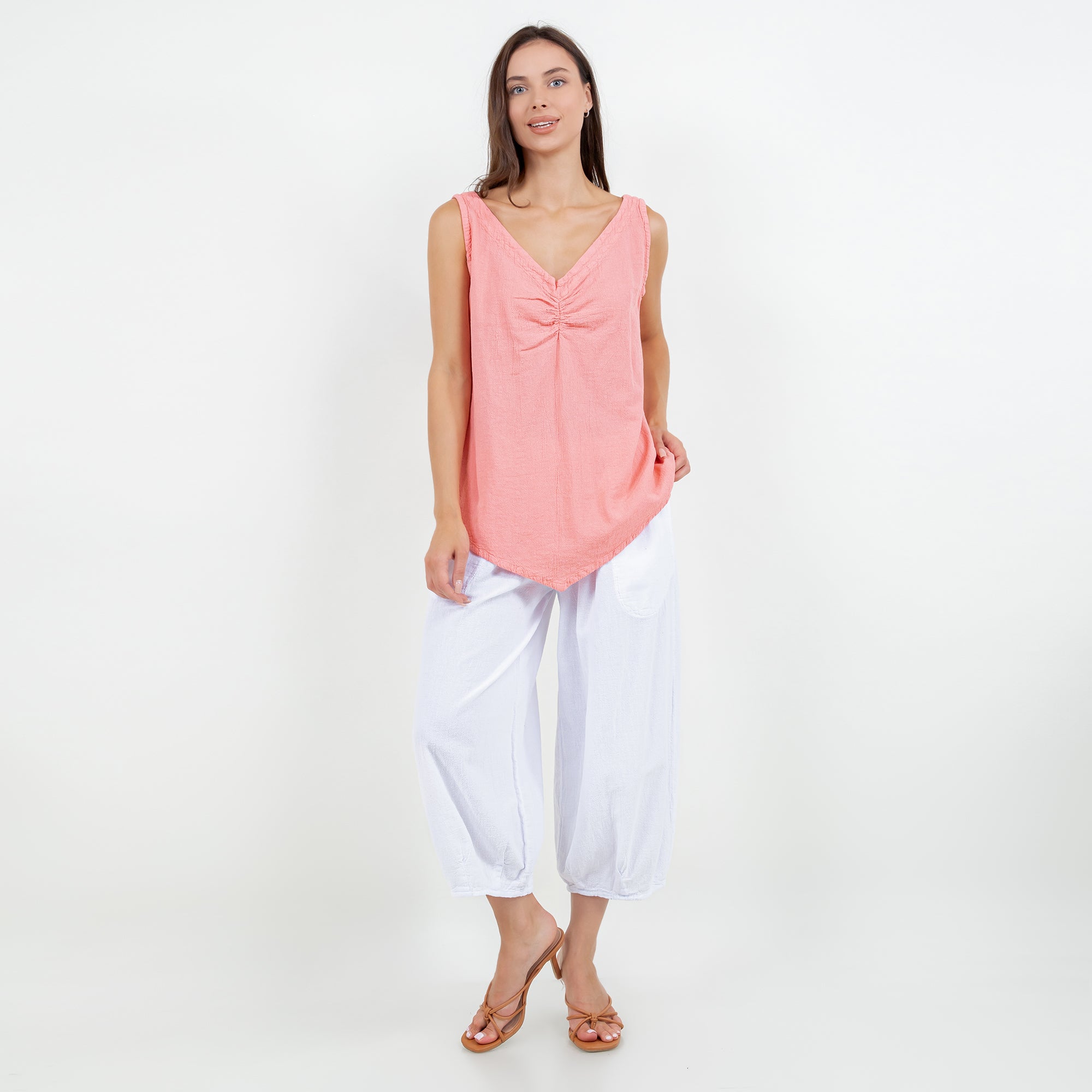 Women's 100% Cotton Gauze Dominica Tank Top