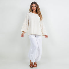 Women's Cotton Gauze Sabrina Top