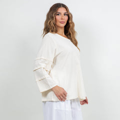 Women's Cotton Gauze Sabrina Top