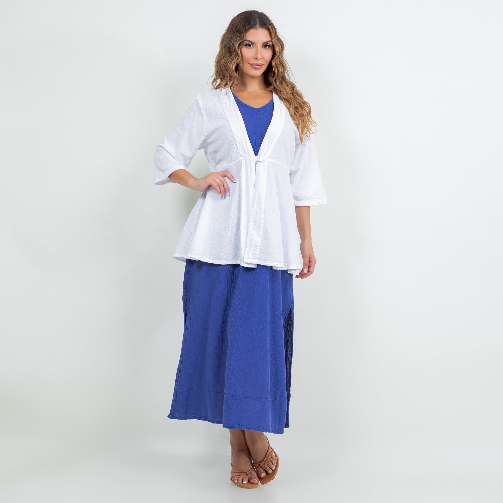 Chinatown Elbow Length Cotton Gauze Jacket