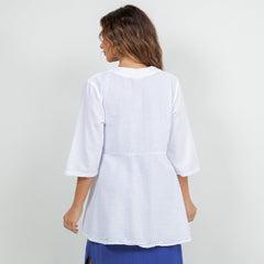Chinatown Elbow Length Cotton Gauze Jacket