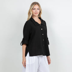 Sloanne Button-Up  100% Cotton Gauze