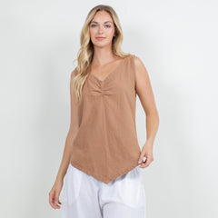 Women's 100% Cotton Gauze Dominica Tank Top