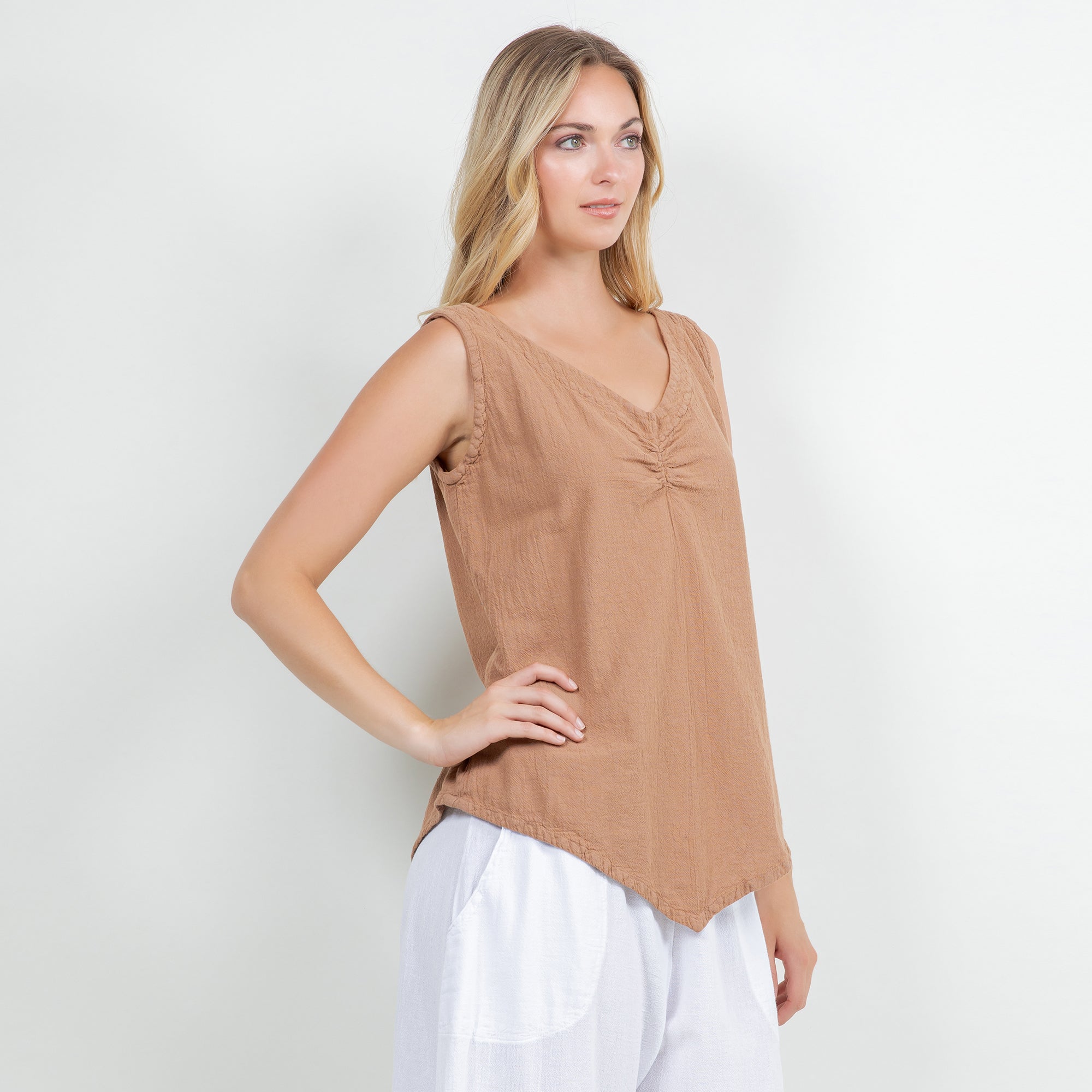 Women's 100% Cotton Gauze Dominica Tank Top