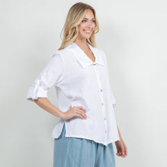 Sloanne Button-Up  100% Cotton Gauze