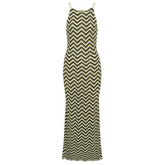 Summer Sleeveless Elastic Hip Slim Fit Slimming Knitted Cami Dress