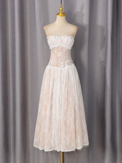 Summer Elegant Elegant Sweet Lace Butterfly Tube Top Dress Slim Fit Slimming Fashionable Dress Women