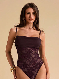 Sexy Sexy Lace Splicing Sling Jumpsuit Women