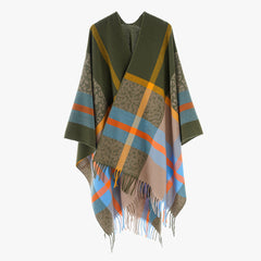 Arrival Shawl Women Plaid Shawl Cardigan Warm Tassel Outer Shawl
