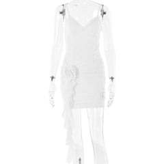 Arrival Dress Sexy Lace Stitching Mesh Camisole Backless Sheath Dress