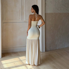 Spring Sexy Beads Decorative Mesh Splicing Sling Dress