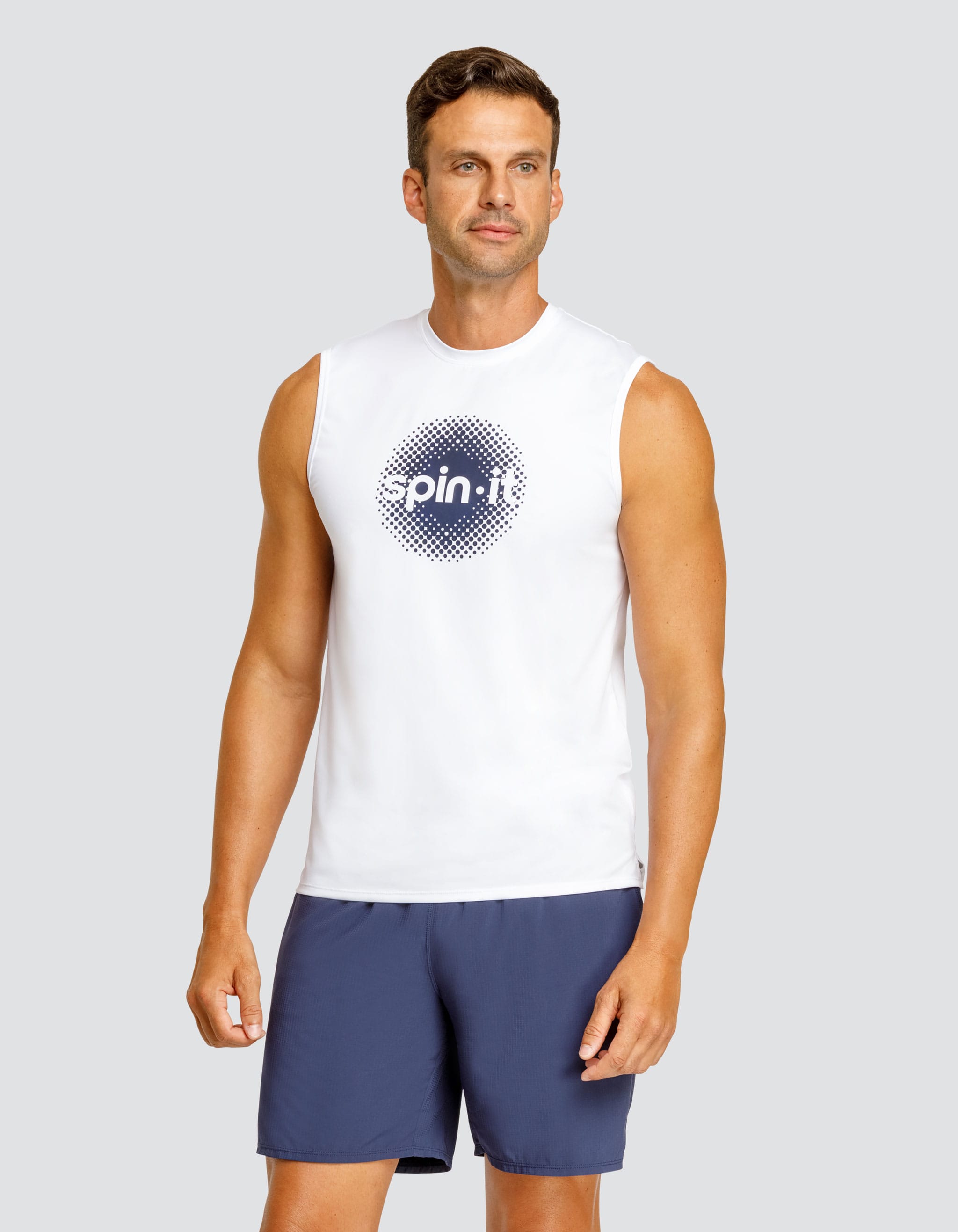 Josh Muscle Tank - Chalk White