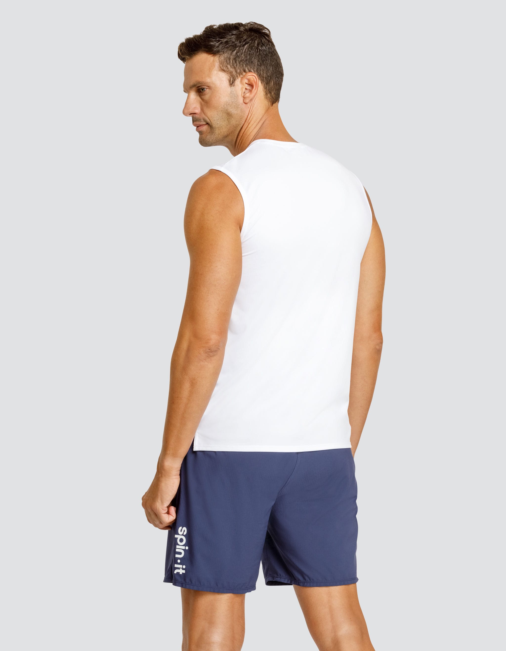 Josh Muscle Tank - Chalk White