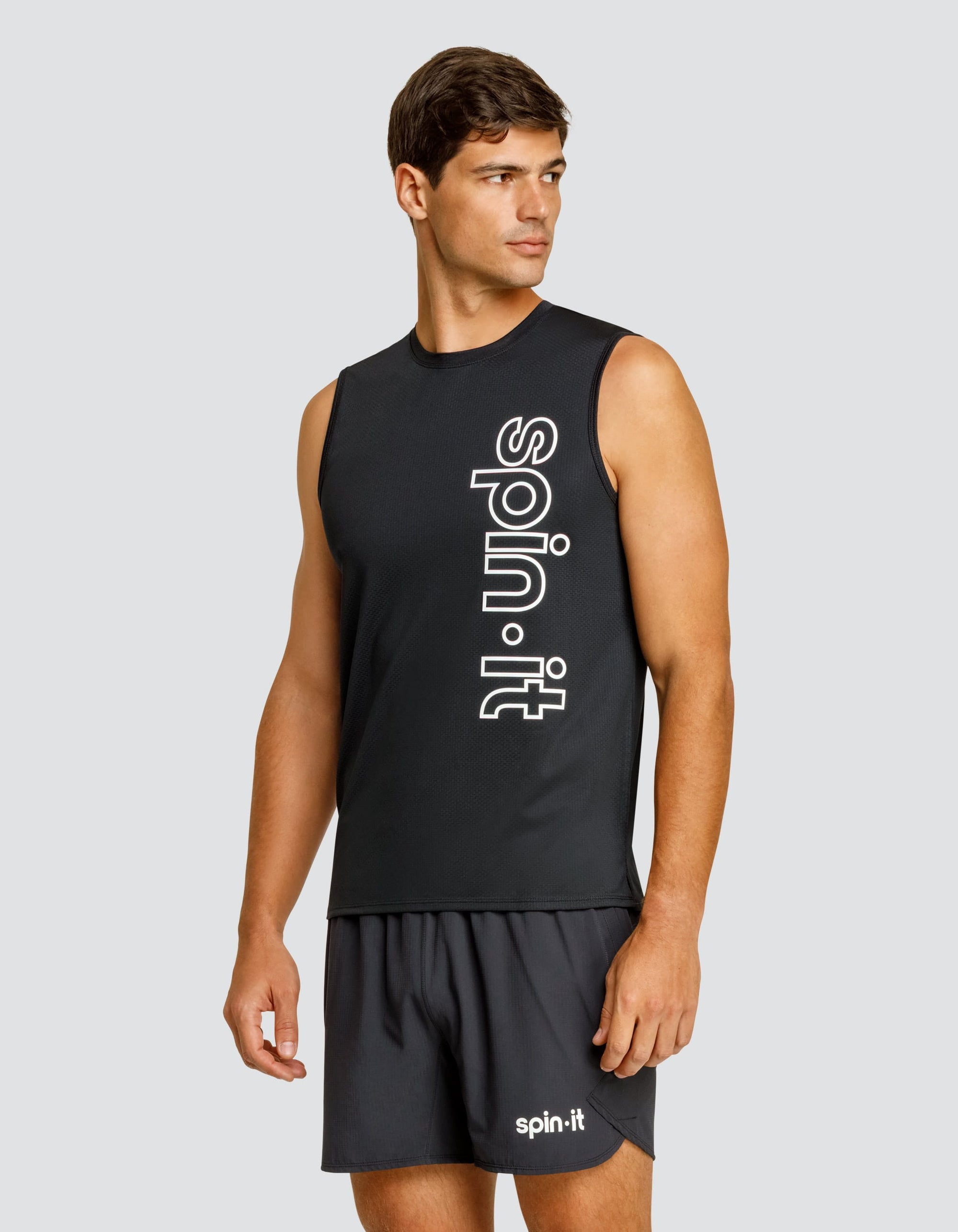 Josh Muscle Tank - Onyx Black Logo