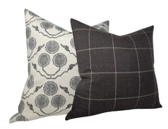 Pommia Pillow Cover in Kohl, Susan Connor Textiles