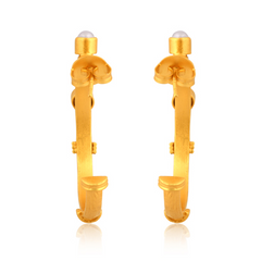Sparkling Shore Hoop Earrings - Pearl