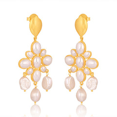 Swept Away Drop Earrings - Pearl