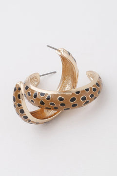 Cheetah Print Hoop Earrings