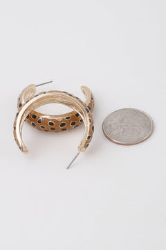 Cheetah Print Hoop Earrings