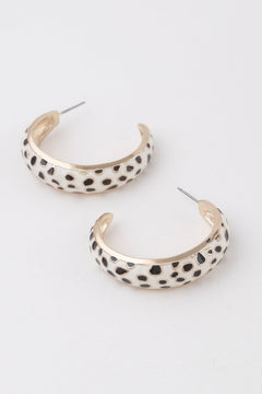 Cheetah Print Hoop Earrings