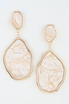 Abstract Crystal Stone Drop Earrings