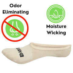 Super Low Cut No Show Bamboo Rayon Socks - 4 Pair