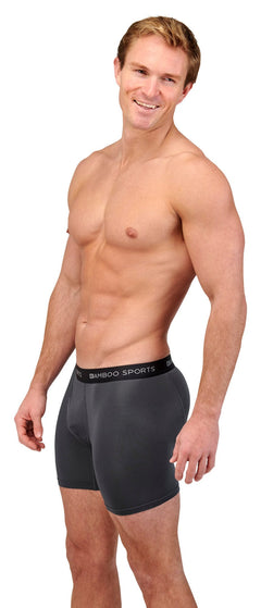 Men's 4" Inseam Bamboo Rayon Boxer Briefs - 4 Pack