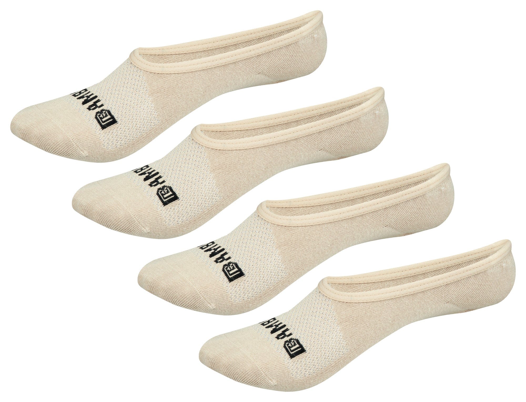 Super Low Cut No Show Bamboo Rayon Socks - 4 Pair
