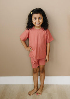 Bamboo Tee & Bike Shorts - sold as separates