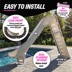 Heavy-Duty Commercial Reinforced Leak-Proof Waterslide With Handrails (SAK93157)