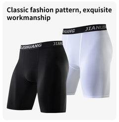 Men's Plus Size Sports Shorts | Black and White Elastic Waist Activewear
