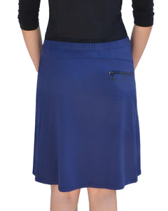 Knee-Length Swim/Sport Skirt with Attached Shorts, Pocket and UPF 50+ Protection