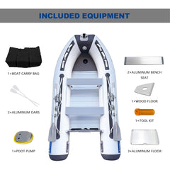 10FT 5-Person Inflatable Dinghy Transom Sport Tender Boat (SAK26183)